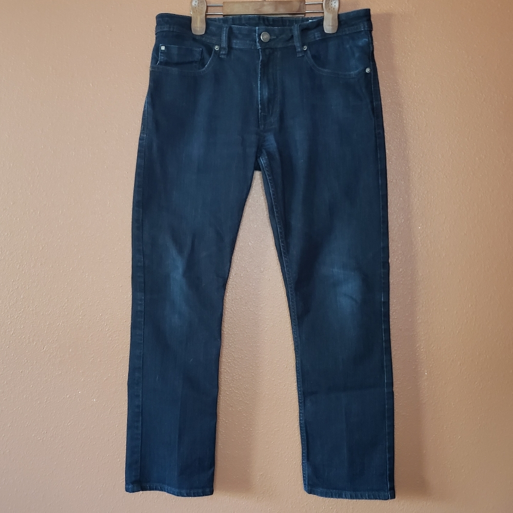 Buffalo David Bitton Mens Driven-X Basic Straight Stretch Jean Dark Wash 32x30